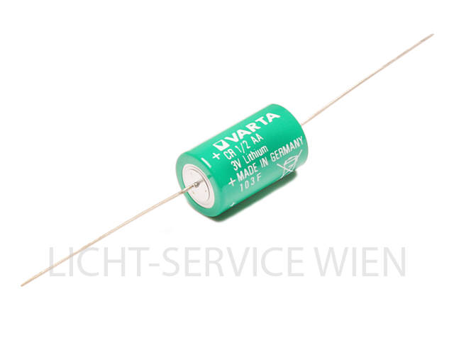 Batterie - Lithium 3V 1/2AA mit Lötdrähten
